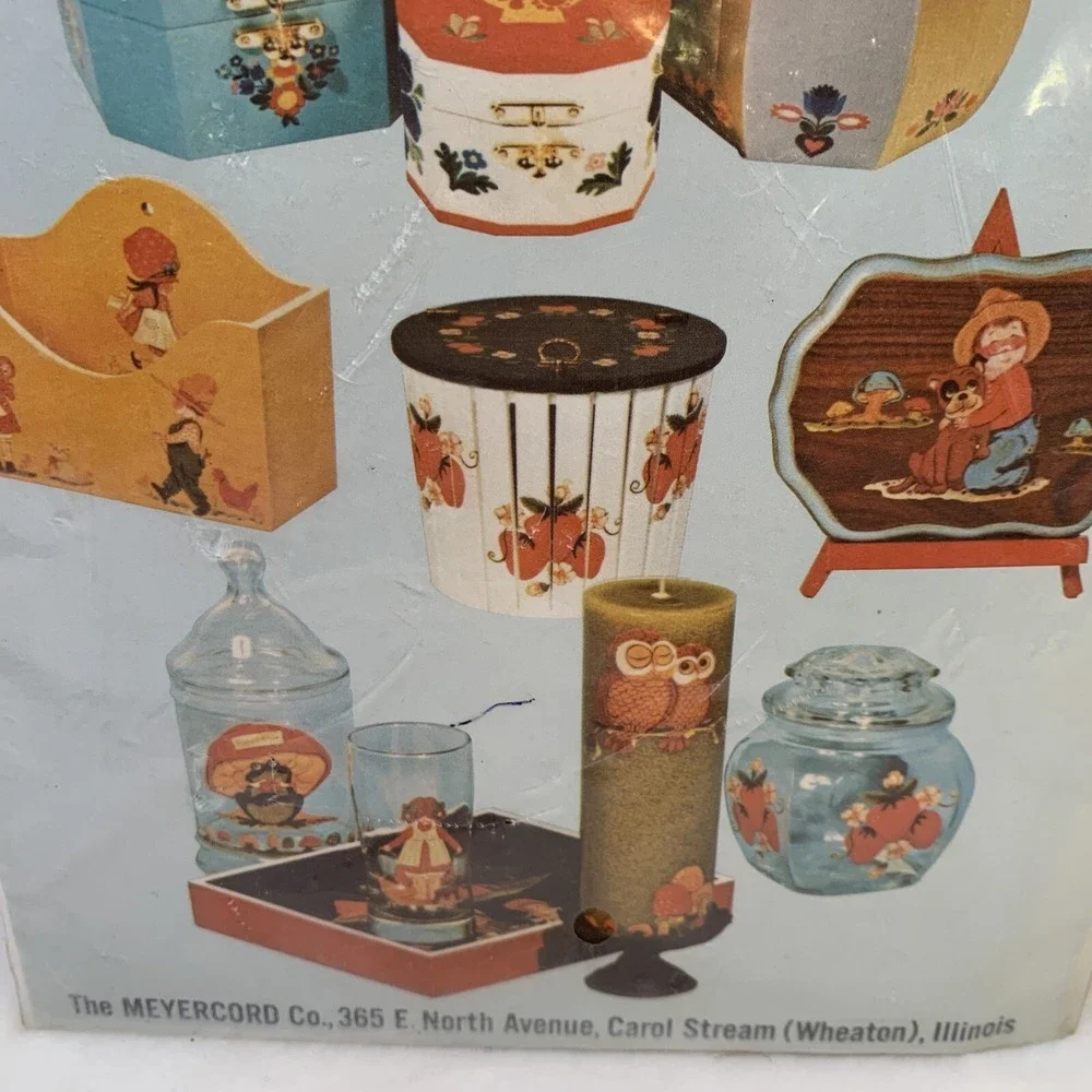 Meyercord Decals Vintage Watermelon Bonnet Girls Dog Flowers Original 1532-D NOS